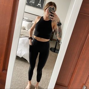 Black Athleta tank and legging set. Both are XS.